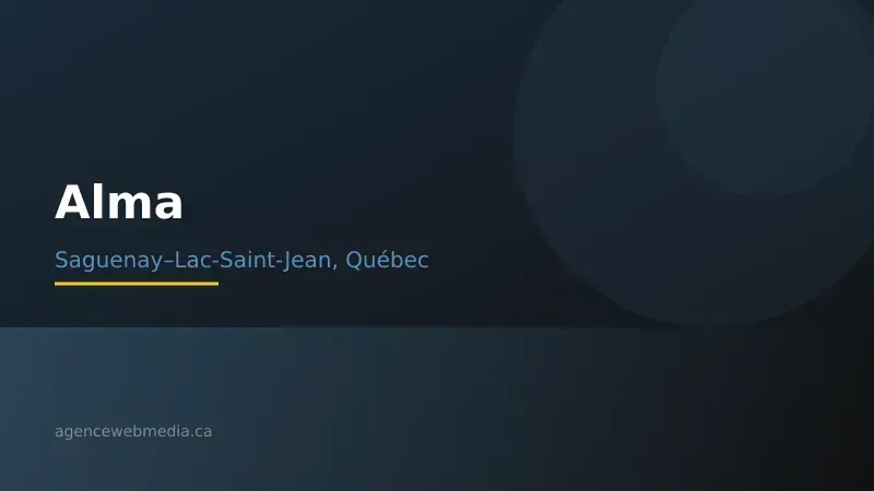 Vue de Alma, Saguenay–Lac-Saint-Jean — Conception de site web à Alma par Agence Web MédIA