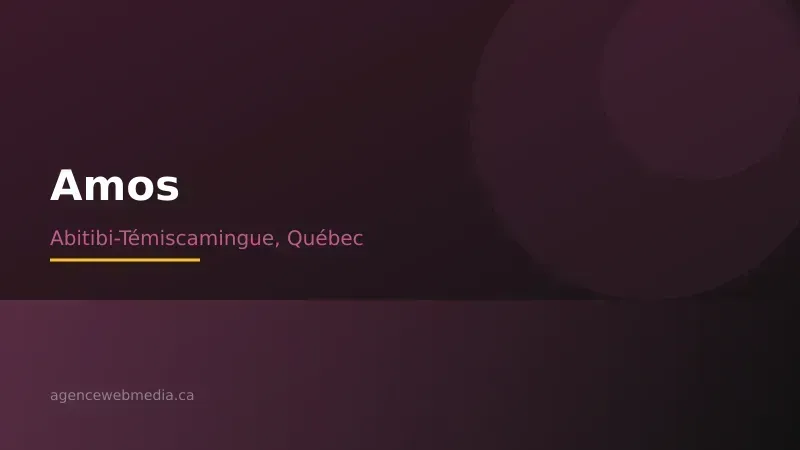 Vue de Amos, Abitibi-Témiscamingue — Conception de site web à Amos par Agence Web MédIA