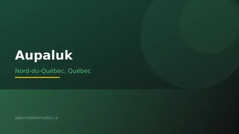 Vue de Aupaluk, Nord-du-Québec — Conception de site web à Aupaluk par Agence Web MédIA