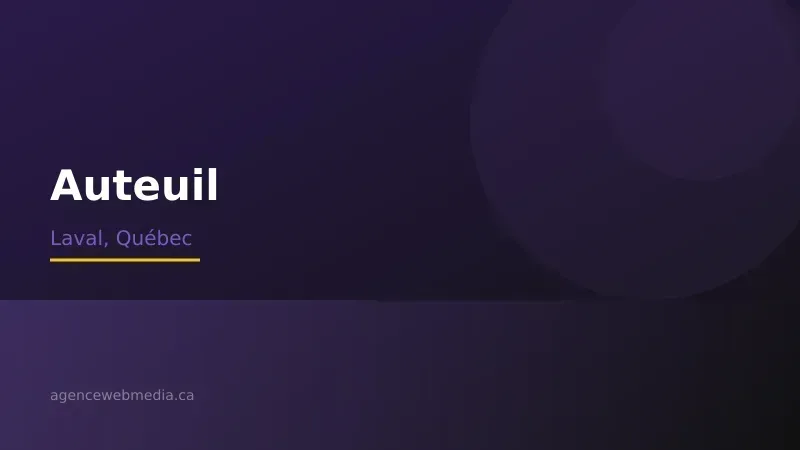Vue de Auteuil, Laval — Conception de site web à Auteuil par Agence Web MédIA