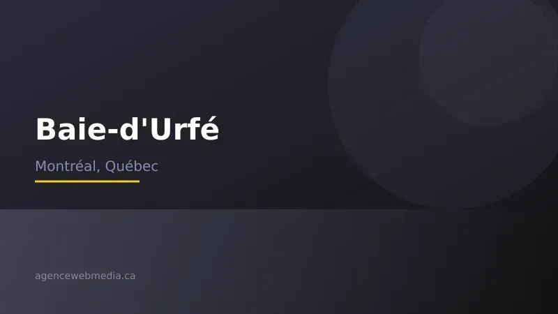 Vue de Baie-d'Urfé, Montréal — Conception de site web à Baie-d'Urfé par Agence Web MédIA