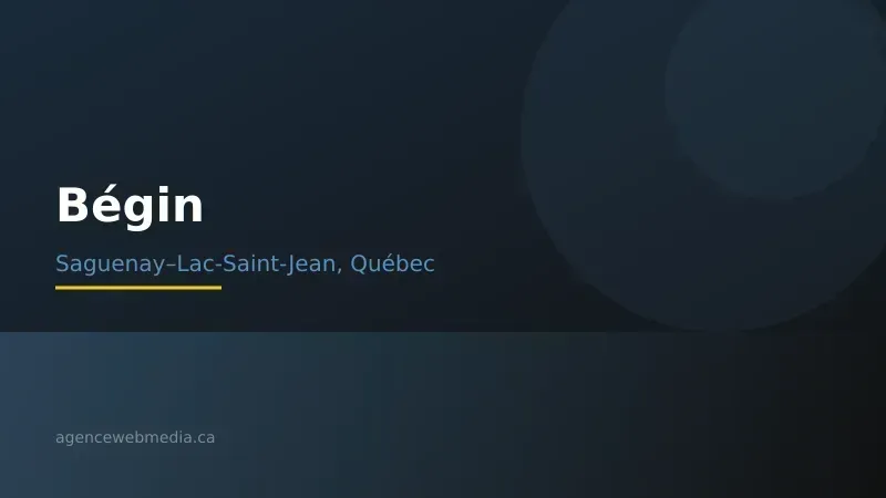 Vue de Bégin, Saguenay–Lac-Saint-Jean — Conception de site web à Bégin par Agence Web MédIA