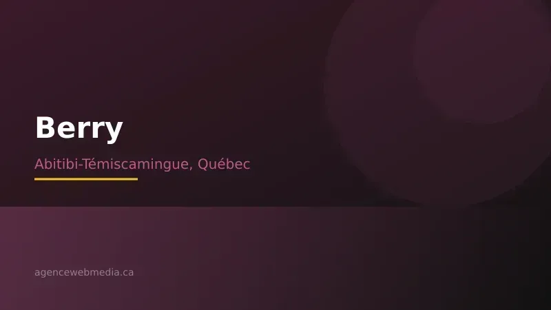 Vue de Berry, Abitibi-Témiscamingue — Conception de site web à Berry par Agence Web MédIA