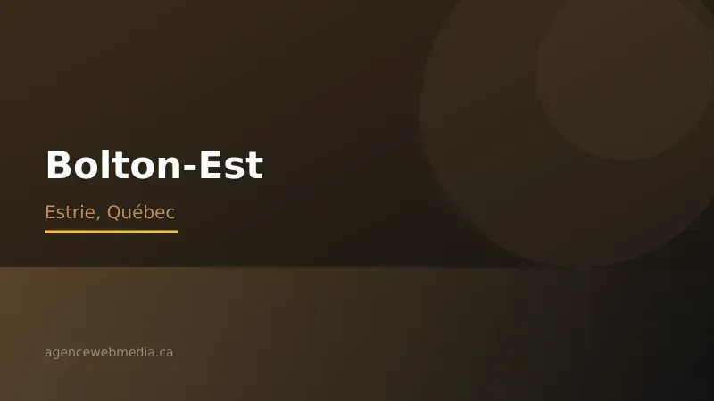 Vue de Bolton-Est, Estrie — Conception de site web à Bolton-Est par Agence Web MédIA
