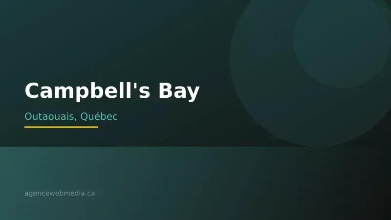 Vue de Campbell's Bay, Outaouais — Conception de site web à Campbell's Bay par Agence Web MédIA