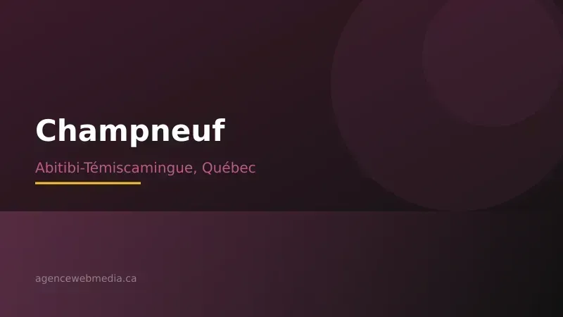 Vue de Champneuf, Abitibi-Témiscamingue — Conception de site web à Champneuf par Agence Web MédIA