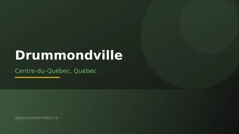 Vue de Drummondville, Centre-du-Québec — Conception de site web à Drummondville par Agence Web MédIA