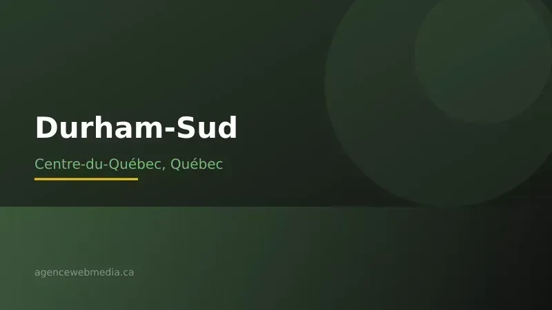 Vue de Durham-Sud, Centre-du-Québec — Conception de site web à Durham-Sud par Agence Web MédIA