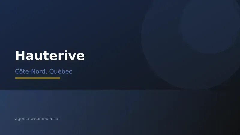 Vue de Hauterive, Côte-Nord — Conception de site web à Hauterive par Agence Web MédIA