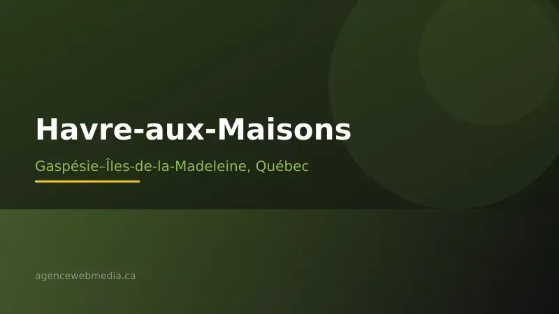 Vue de Havre-aux-Maisons, Gaspésie–Îles-de-la-Madeleine — Conception de site web à Havre-aux-Maisons par Agence Web MédIA