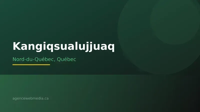 Vue de Kangiqsualujjuaq, Nord-du-Québec — Conception de site web à Kangiqsualujjuaq par Agence Web MédIA
