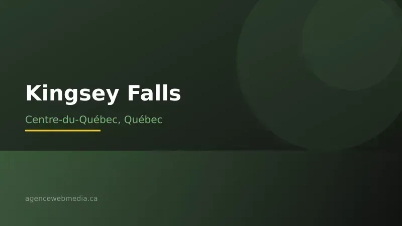 Vue de Kingsey Falls, Centre-du-Québec — Conception de site web à Kingsey Falls par Agence Web MédIA