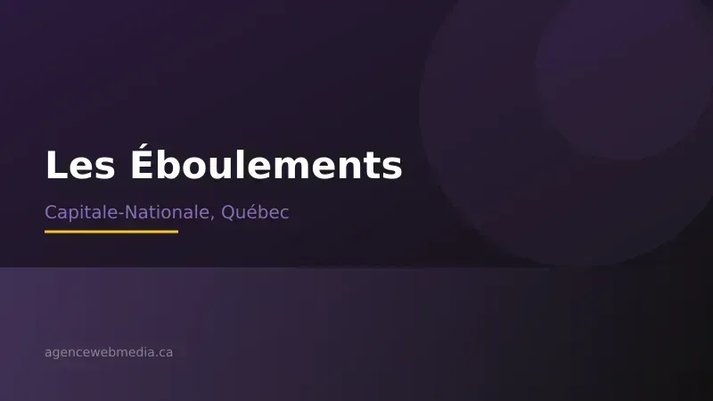 Vue de Les Éboulements, Capitale-Nationale — Conception de site web à Les Éboulements par Agence Web MédIA