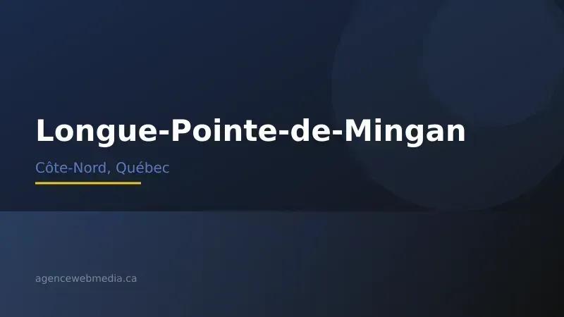 Vue de Longue-Pointe-de-Mingan, Côte-Nord — Conception de site web à Longue-Pointe-de-Mingan par Agence Web MédIA