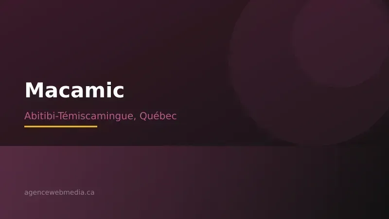 Vue de Macamic, Abitibi-Témiscamingue — Conception de site web à Macamic par Agence Web MédIA