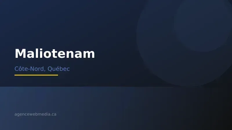 Vue de Maliotenam, Côte-Nord — Conception de site web à Maliotenam par Agence Web MédIA