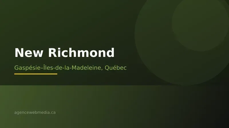 Vue de New Richmond, Gaspésie–Îles-de-la-Madeleine — Conception de site web à New Richmond par Agence Web MédIA
