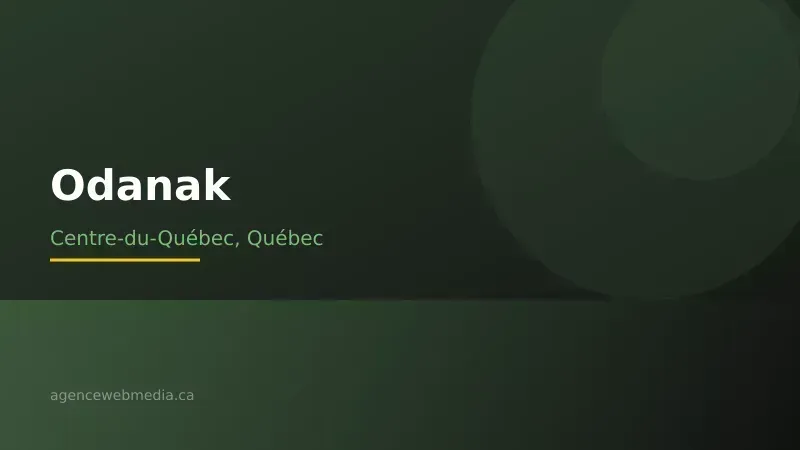 Vue de Odanak, Centre-du-Québec — Conception de site web à Odanak par Agence Web MédIA