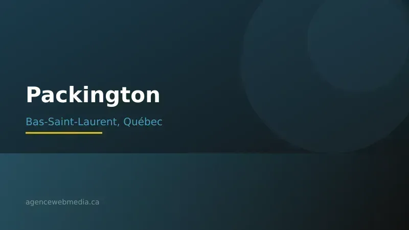 Vue de Packington, Bas-Saint-Laurent — Conception de site web à Packington par Agence Web MédIA