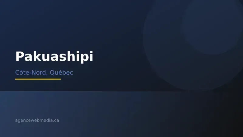 Vue de Pakuashipi, Côte-Nord — Conception de site web à Pakuashipi par Agence Web MédIA
