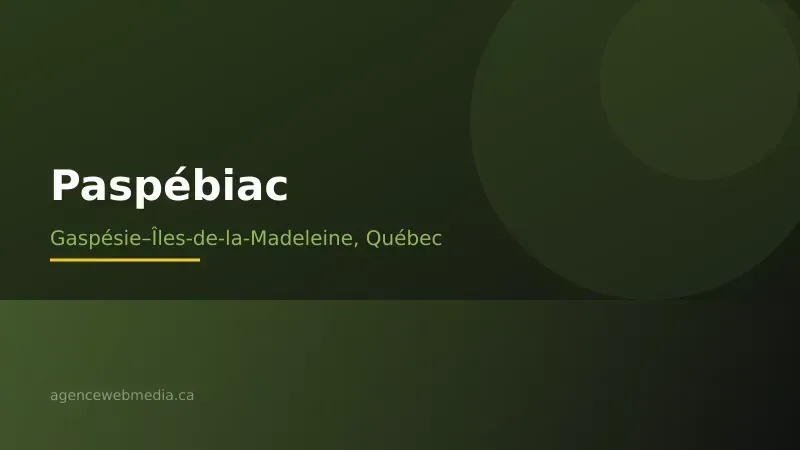 Vue de Paspébiac, Gaspésie–Îles-de-la-Madeleine — Conception de site web à Paspébiac par Agence Web MédIA