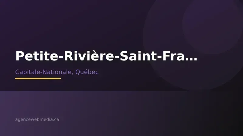 Vue de Petite-Rivière-Saint-François, Capitale-Nationale — Conception de site web à Petite-Rivière-Saint-François par Agence Web MédIA
