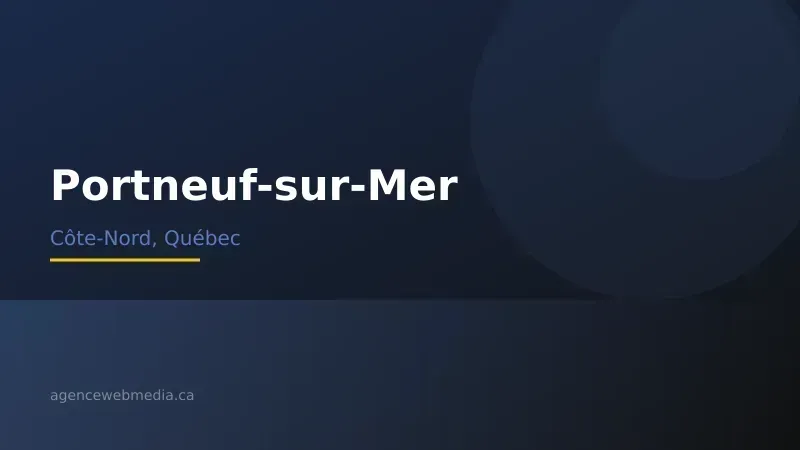 Vue de Portneuf-sur-Mer, Côte-Nord — Conception de site web à Portneuf-sur-Mer par Agence Web MédIA