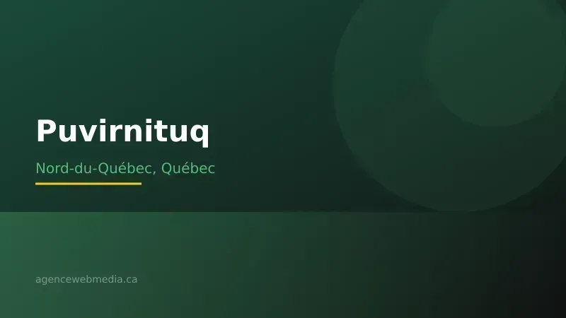 Vue de Puvirnituq, Nord-du-Québec — Conception de site web à Puvirnituq par Agence Web MédIA