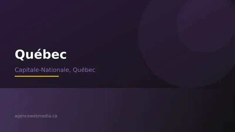 Vue de Québec, Capitale-Nationale — Conception de site web à Québec par Agence Web MédIA