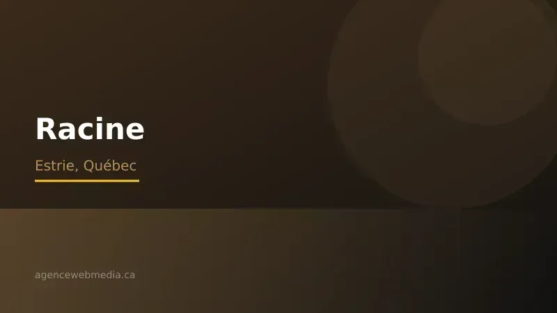 Vue de Racine, Estrie — Conception de site web à Racine par Agence Web MédIA