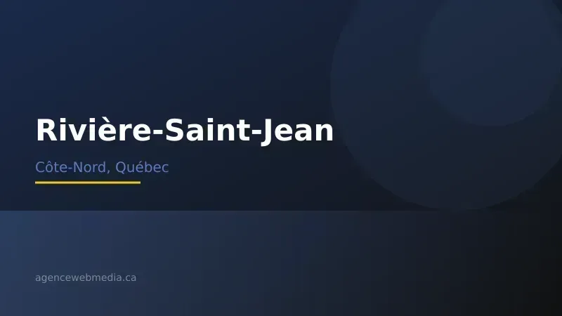 Vue de Rivière-Saint-Jean, Côte-Nord — Conception de site web à Rivière-Saint-Jean par Agence Web MédIA