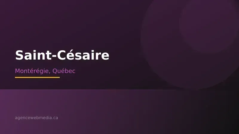 Vue de Saint-Césaire, Montérégie — Conception de site web à Saint-Césaire par Agence Web MédIA