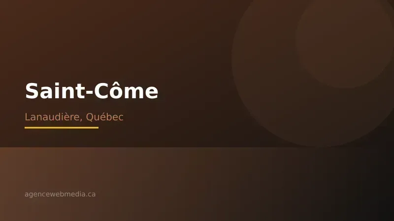 Vue de Saint-Côme, Lanaudière — Conception de site web à Saint-Côme par Agence Web MédIA