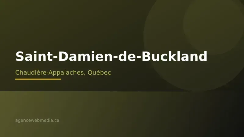 Vue de Saint-Damien-de-Buckland, Chaudière-Appalaches — Conception de site web à Saint-Damien-de-Buckland par Agence Web MédIA