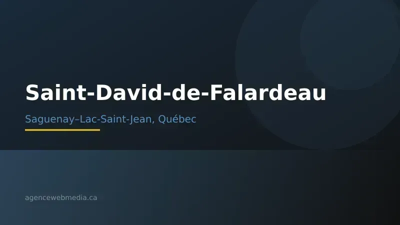 Vue de Saint-David-de-Falardeau, Saguenay–Lac-Saint-Jean — Conception de site web à Saint-David-de-Falardeau par Agence Web MédIA