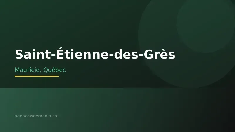 Vue de Saint-Étienne-des-Grès, Mauricie — Conception de site web à Saint-Étienne-des-Grès par Agence Web MédIA