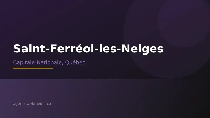 Vue de Saint-Ferréol-les-Neiges, Capitale-Nationale — Conception de site web à Saint-Ferréol-les-Neiges par Agence Web MédIA
