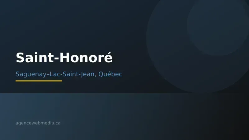 Vue de Saint-Honoré, Saguenay–Lac-Saint-Jean — Conception de site web à Saint-Honoré par Agence Web MédIA