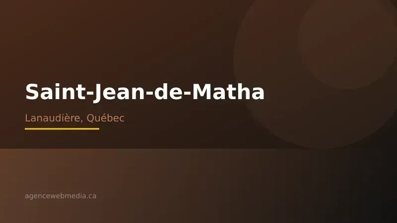 Vue de Saint-Jean-de-Matha, Lanaudière — Conception de site web à Saint-Jean-de-Matha par Agence Web MédIA