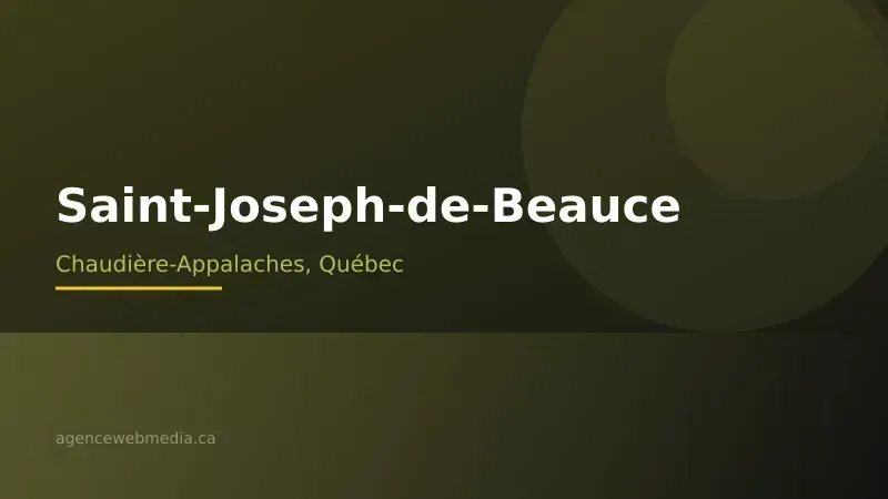 Vue de Saint-Joseph-de-Beauce, Chaudière-Appalaches — Conception de site web à Saint-Joseph-de-Beauce par Agence Web MédIA