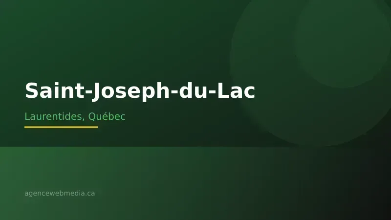 Vue de Saint-Joseph-du-Lac, Laurentides — Conception de site web à Saint-Joseph-du-Lac par Agence Web MédIA