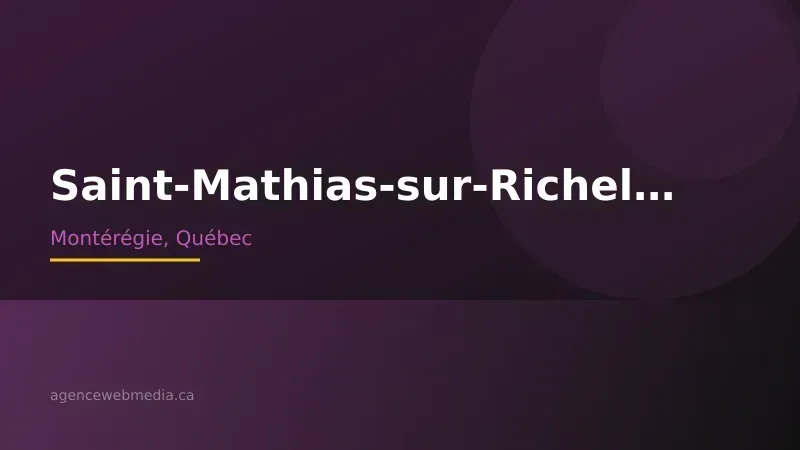 Vue de Saint-Mathias-sur-Richelieu, Montérégie — Conception de site web à Saint-Mathias-sur-Richelieu par Agence Web MédIA