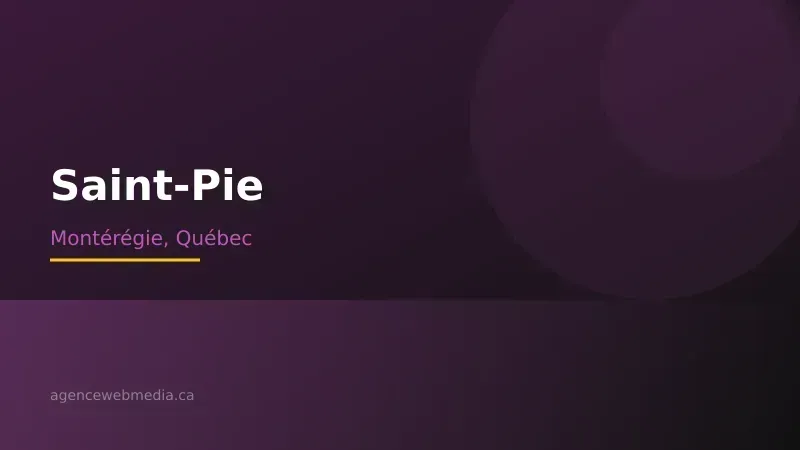Vue de Saint-Pie, Montérégie — Conception de site web à Saint-Pie par Agence Web MédIA