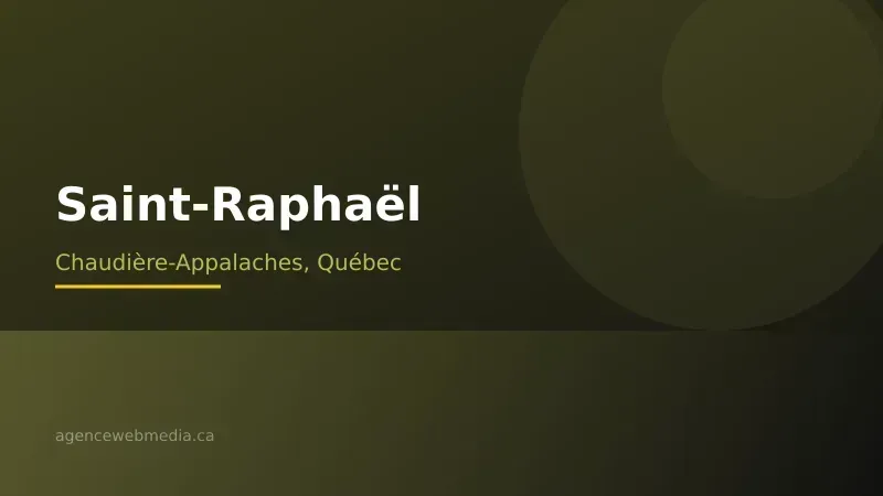 Vue de Saint-Raphaël, Chaudière-Appalaches — Conception de site web à Saint-Raphaël par Agence Web MédIA