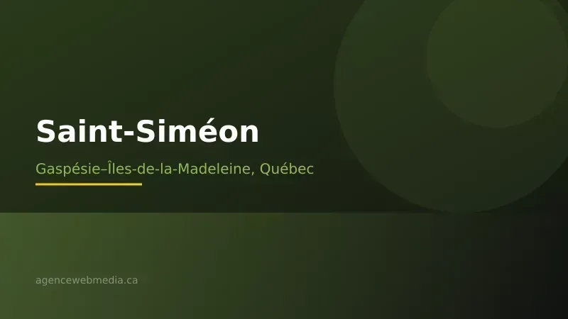 Vue de Saint-Siméon, Capitale-Nationale — Conception de site web à Saint-Siméon par Agence Web MédIA