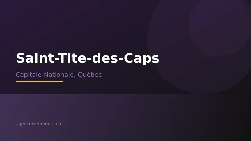 Vue de Saint-Tite-des-Caps, Capitale-Nationale — Conception de site web à Saint-Tite-des-Caps par Agence Web MédIA