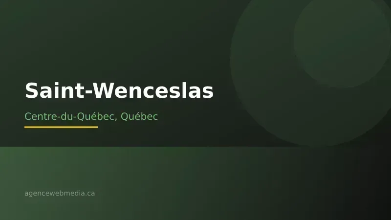 Vue de Saint-Wenceslas, Centre-du-Québec — Conception de site web à Saint-Wenceslas par Agence Web MédIA