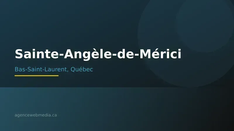 Vue de Sainte-Angèle-de-Mérici, Bas-Saint-Laurent — Conception de site web à Sainte-Angèle-de-Mérici par Agence Web MédIA