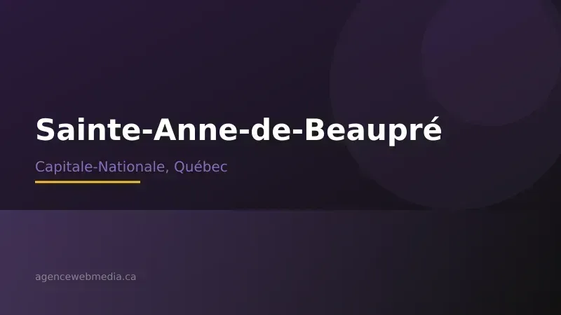 Vue de Sainte-Anne-de-Beaupré, Capitale-Nationale — Conception de site web à Sainte-Anne-de-Beaupré par Agence Web MédIA