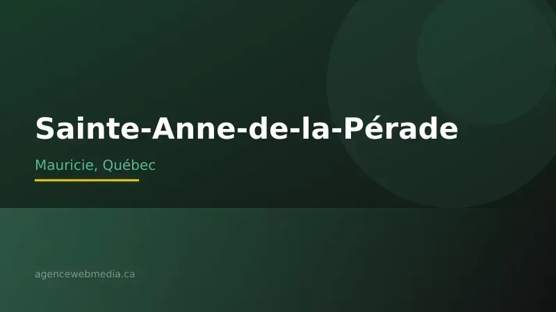 Vue de Sainte-Anne-de-la-Pérade, Mauricie — Conception de site web à Sainte-Anne-de-la-Pérade par Agence Web MédIA